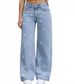 Retro Korean Style Slimming Wide Leg Jeans for Women Loose Fit Floor Length Trousers Trendy Denim_mkmklike.com