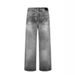 Men's Clothing Silver Straight Leg Distressed Light Gray Baggy Jeans For Men - Vintage Washed Denim Pants With Ripped Details & Straight Leg Fit_mkmklike.com