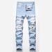 Men's Clothing European And American Men's Jeans Spring And Autumn New Ripped Trendy Brand Trousers Loose Straight Jeans Men_mkmklike.com