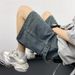 Vintage Washed Men's Denim Shorts Lightweight Summer Cargo Relaxed Fit Distressed Details S-XXXL Streetwear Staple_mkmklike.com