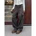 Men's Clothing Vintage Cargo Jeans For Men & Women - Relaxed Fit Straight Leg Cotton Trousers With Large Pockets, Casual Streetwear, Khaki_mkmklike.com