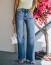 Independent Website Foreign Trade Light-colored Simple Women's Jeans Cross-border Washed High-waisted Wide-leg_mkmklike.com