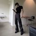 Men's Retro Slim Flared Jeans High Street Style Trendy Casual Washed Floor Length Trousers_mkmklike.com