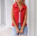 Women's Clothing New Color Denim Vest Sleeveless Waistcoat Jacket Top_mkmklike.com