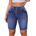 European And American Women's Slim Fit Stretch Denim Jeans Mid-Length Cross-Border Supply Embroidered Pants_mkmklike.com