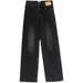 Men's Vintage Loose Fit Straight Leg Jeans - Classic Black Washed Cotton Denim Pants With Distressed Details_mkmklike.com