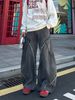 Streetwear Ripped Jeans For Men – Distressed Black Denim With Functional Pockets, Straight-Leg & Wide Fit (Lightweight, S-XXXL)_mkmklike.com