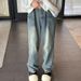 Men's Retro American Style Jeans – Loose Straight Fit With Multi-Pockets (Cleanfit Workwear Aesthetic)_mkmklike.com