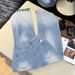 Women's High Waist Straight Leg Cropped Jeans With Gradient Blue Embroidery & Rhinestone Detail, Relaxed Fit, Summer Casual Trousers_mkmklike.com