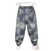 Men's Distressed Slim-Fit Cuffed Jeans – Vintage Washed Denim Pants With Rip Details & Drawstring Waist For Streetwear Style_mkmklike.com