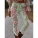 3D Floral Print Straight Leg Jeans For Women – Stretch Comfort & Artistic Design (Multiple Colors: Black/Blue/Pink/Purple)_mkmklike.com