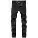 Men's Jeans Trendy Hole Black Jeans Trendy Cross Border Men's Pants_mkmklike.com