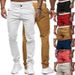 Men's Solid Color Casual Pants Men Slim Cargo Pants Factory Direct Supply_mkmklike.com