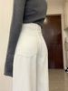 Women's High-Waisted Wide Leg Jeans White Slimming Straight Loose Fit Floor Length Spring Summer New Style Pear Shaped_mkmklike.com