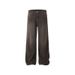 Cleanfit Vintage Washed Jeans – Straight-Leg Relaxed Fit In Deep Brown (S-3XL, Retro Distressed Look, No-Stretch Cotton Denim)_mkmklike.com