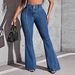 European American Foreign Trade Cross-border Women's New Spring Autumn Front And Back Spliced High-waisted Slimming_mkmklike.com