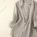Women's Clothing Retro Cotton and Linen Casual Three quarter Sleeve Short Jacket Solid Color Small Suit Tops_mkmklike.com