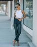 Women’s Clothing autumn and winter new style street trendy ordinary washed black frayed hem jeans for women_mkmklike.com
