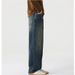 Men's American Vintage Straight Leg Jeans – High Street Relaxed Fit Denim Pants (91.7% Cotton, Washed & Distressed)_mkmklike.com