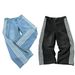 Women's Clothing Retro Personality Street Jeans Striped Design Straight Wide Leg Pants Loose Casual Pants_mkmklike.com