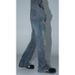Flared Unisex Jeans With Textured Weave - Vintage Wash Cleanfit Styling For Effortless Comfort_mkmklike.com