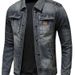 Northfold 2025 Autumn Motorcycle Fashion Trendy Korean Style Men's Slim Fit Coat Retro Casual Stylish Denim Jacket_mkmklike.com
