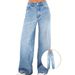 Men's & Women's Vintage Washed High-Waisted Loose Fit Jeans – 90s Retro Wide Leg, Comfort Stretch Cotton (Blue, S-2XL)_mkmklike.com