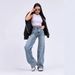 Women's Stretch Denim Jeans - High Waist Slim Fit, Classic Blue, Comfortable Cotton Blend For Spring & Fall (Sizes 25-32)_mkmklike.com