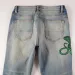 Men's Jeans Light Blue Embroidered Snake Patchwork High Street Stretch Distressed Slim Fit Ripped Men_mkmklike.com