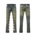 Trendy Brand Simple Embroidered Patch Jeans, Unisex High Street Fashion Jeans_mkmklike.com