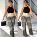 Tie-Dye Cargo Jeans For Women – High Waist & Wide Leg (S-3XL) | 90s Grunge Revival_mkmklike.com