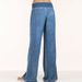 Women's Wide Leg Jeans – Lightweight Stretch Denim For Spring & Summer (Mid-Rise, Washed Blue, S-L Sizes)_mkmklike.com