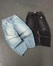 Men's Clothing Hot Selling Street Jeans Y2K Harajuku Hip-hop Letter Blue Loose High Waisted Wide Leg Pants_mkmklike.com