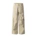 Large Pocket Cargo Unique Niche Pleated Design Loose Wide-Leg Straight Pants Men's Vibe Trendy Brand_mkmklike.com