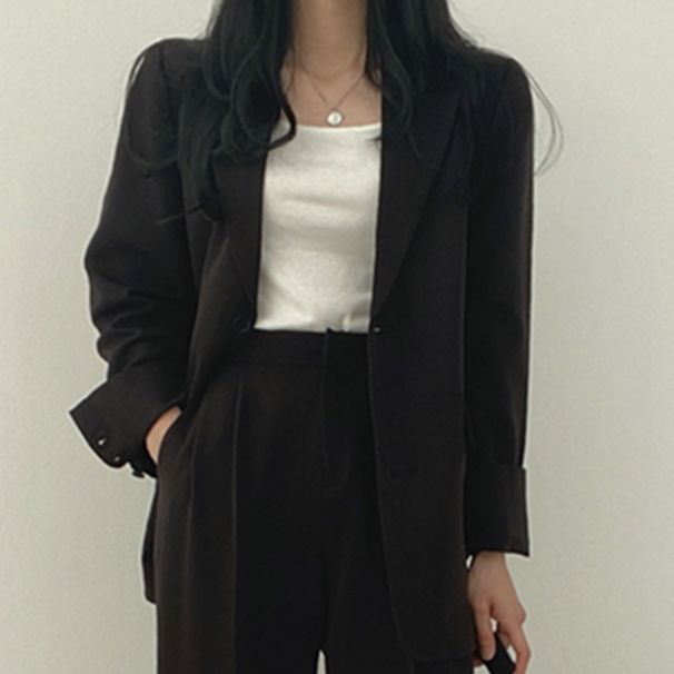 Women's fashion casual design sense of top trouser suit_mkmklike.com