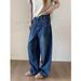 ICC 3D Deconstructed Banana Pants With Stylish Pockets, Loose-Fit Women's Jeans, Model 600338B_mkmklike.com
