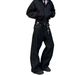 American Retro Raw Black Wide-leg Curved Jeans For Men, Casual Loose Denim Straight-leg Cleanfit Long Pants_mkmklike.com