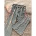 Petite Flared Jeans For Women With Laces Slimming Design Frayed Edges Flattering High Waist Jeans For Summer_mkmklike.com