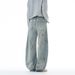 Men's Clothing & Archer0603 & Autumn American Cartoon Bear Embroidered Jeans Men's Retro Washed Loose Straight Leg Casual Pants_mkmklike.com