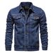 Autumn 2025 Fashion European -USA Style Outerwear Men's Cotton Lapel Pocket Single-Breasted Long Sleeve Denim Jacket M-5XL_mkmklike.com