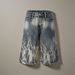Men’s Clothing Men's Retro Sprayed Monkey Washed Denim Shorts Men's Straight Loose Flame Shorts_mkmklike.com
