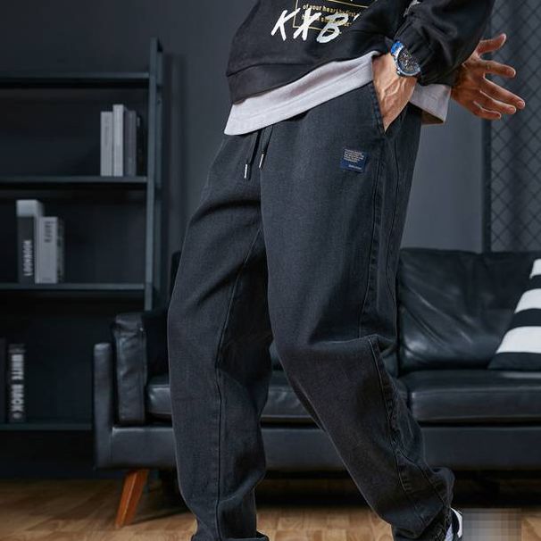 Men's Cotton Cargo Pants Relaxed Fit Loose Casual Streetwear Korean Style Slim Tapered Jogger Pants For All Seasons_mkmklike.com