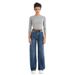 Women's Clothing Wide Leg Pants Women's Wide Leg Jeans High Waist Comfort Stretch Denim Pants For Casual Office Wear (Dark Blue)_mkmklike.com
