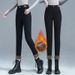 Fleece-Lined Thickened High-Waisted Slimming Jeans For Women Winter New Versatile Outerwear Stretch Slim Fit Harem_mkmklike.com