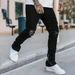 Men's Clothing Slim Fit Stretch Jeans With Ankle Zippers - Trendy Streetwear Denim Pants, Comfortable Cotton Blend, Black (S/M/L/XL/XXL)_mkmklike.com