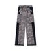 Color Block Patchwork Distressed Camouflage Cargo Men's Large Pocket Vibe Trendy Punk Vintage Loose Straight Pants_mkmklike.com
