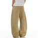 Deconstructed Utility Jeans – High-Waisted Raw Hem Denim Pants With Asymmetrical Button Details (Khaki, S-3XL, Selvedge-Inspired)_mkmklike.com