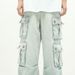 Unisex American Style Retro Blue Wide Leg Cargo Pants Multi Pocket Jeans Couple's Trendy European Design Men's Denim_mkmklike.com