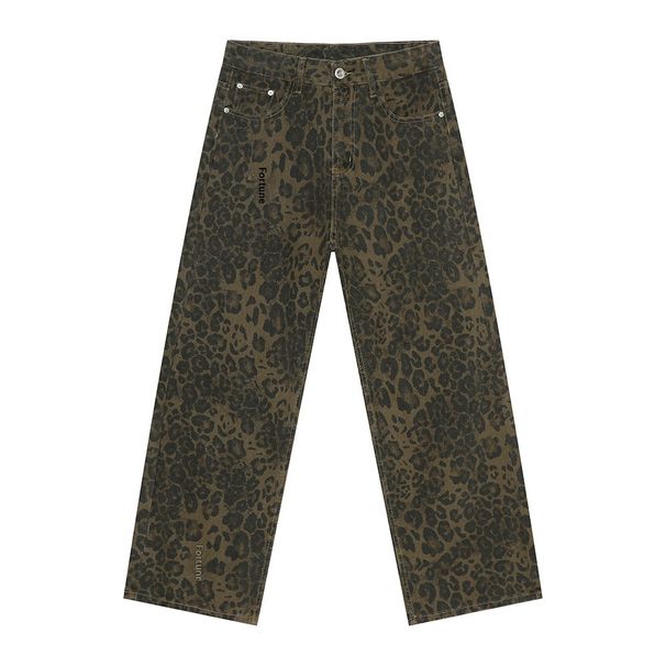 Pulse MTLCLOTHES Men's Clothing | Autumn New European And American Retro Leopard Print Hip-Hop Street Style Straight Loose_mkmklike.com