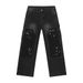 Men's Clothing 2025 Autumn New Products Street Fashion Graffiti Splicing Design Straight Loose Jeans_mkmklike.com